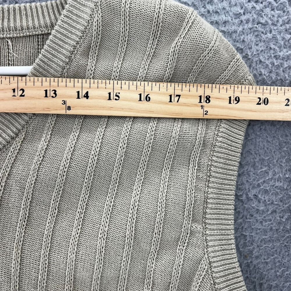 Vintage United Colors of Benetton V-neck‎ Knit Beige Sweater Vest Adult XL Italy - Picture 4 of 12